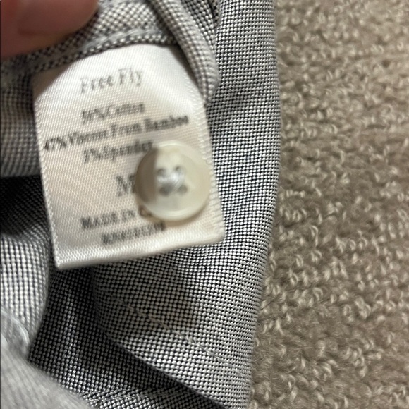 Free Fly Men’s Grey Short Sleeve Button Down Shirt Size M - Picture 6 of 8